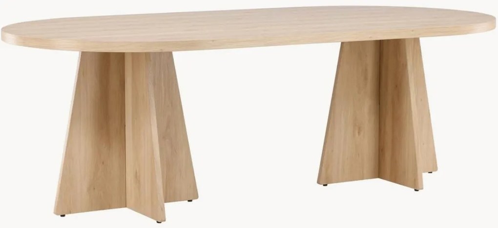 Tavolo ovale effetto legno Bootcut, 230 x 115 cm