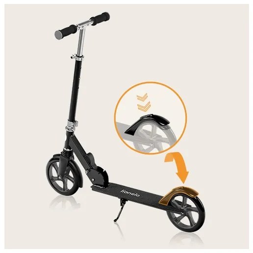 Lionelo - Monopattino per bambini LUCA nero