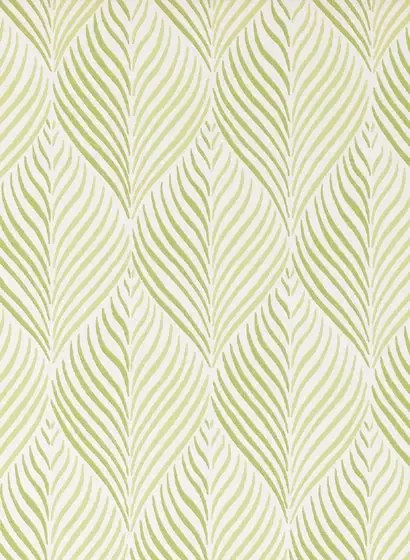 Nina Campbell Carta da parati Bonnelles - Green/ Ivory
