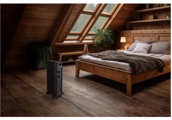 Sencor - Radiatore a olio con 7 elementi 600/900/1500W/230V nero