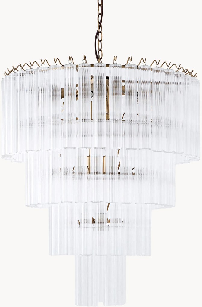 Lampadario grande in vetro Janae