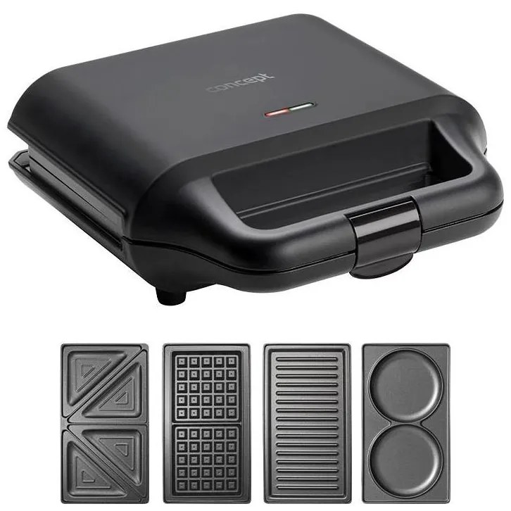 Concept SV3055 - Macchina per i panini 4in1 700W/230V nero