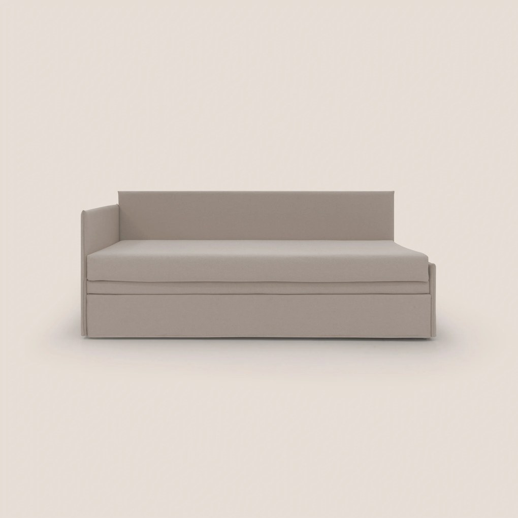 Durini Divano duplex con doppio letto in tessuto simil cotone impermeabile T13 panna