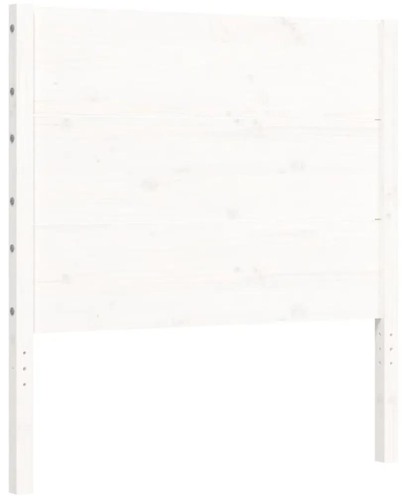 Giroletto con Testiera Bianco 100x200 cm in Legno Massello