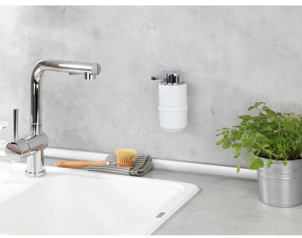 Dispenser di sapone in ceramica bianco autoportante 0,25 l Woya - Wenko