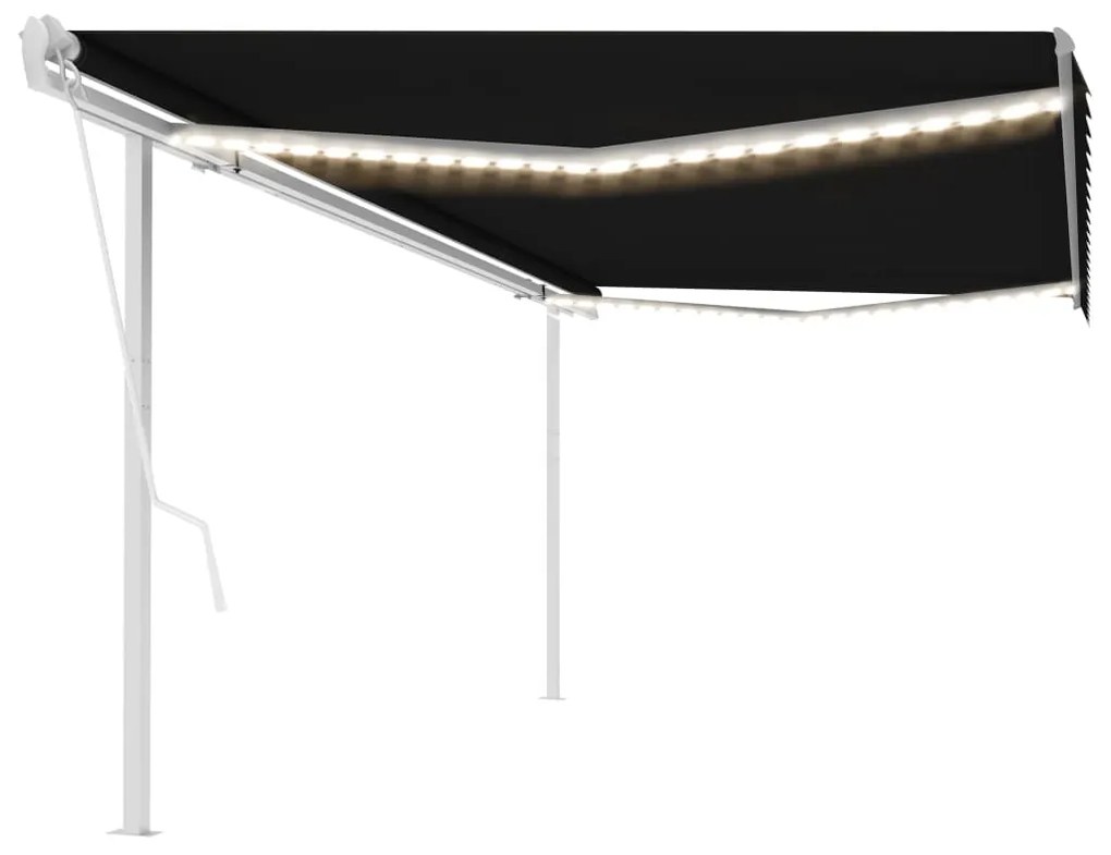 Tenda Automatica Con Sensore Vento E Led 5x3 M Antracite /