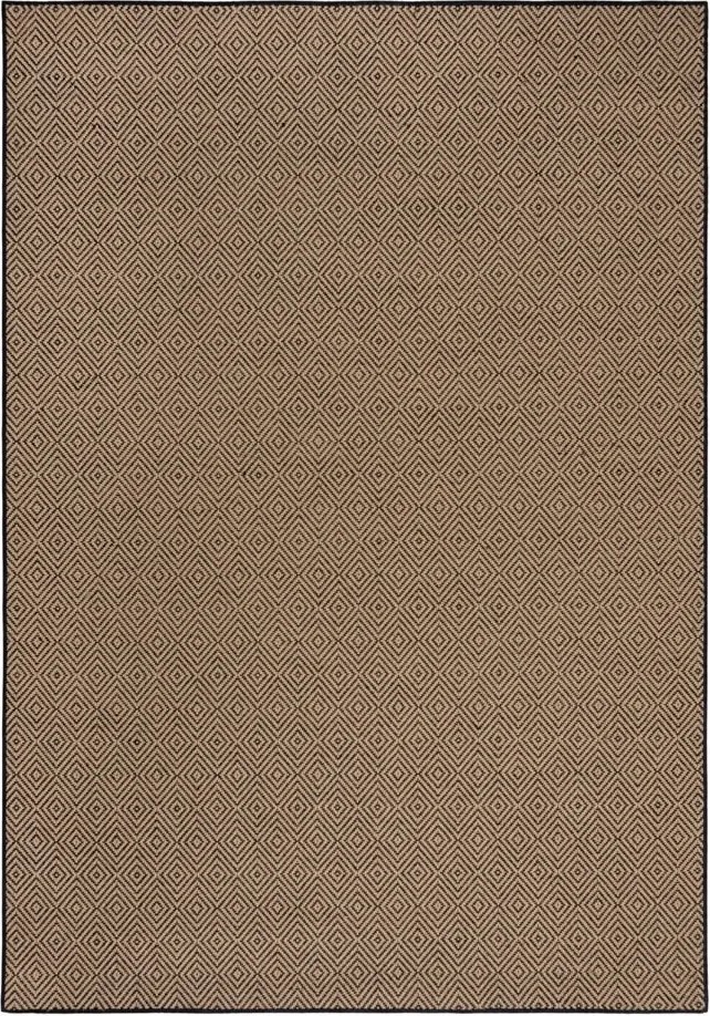Tappeto nero/di colore naturale in iuta 120x170 cm Diamond – Flair Rugs