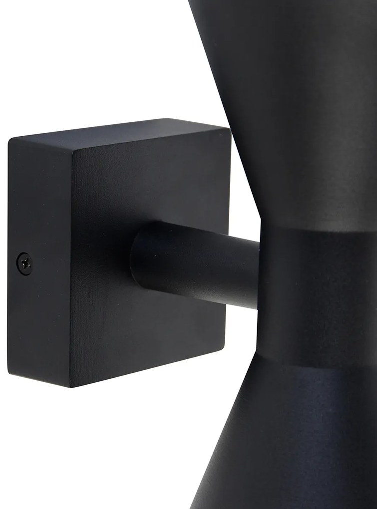 Applique moderna nera 2 luci - Rolf