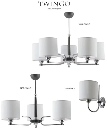 Jupiter 1409 - TW K G - Applique TWINGO 1xE27/60W/230V