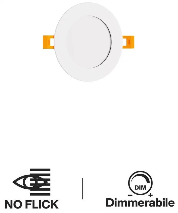 Pannello LED Rotondo 8W 800lm Foro Ø105-110mm Osram LED Dimmerabile Colore Bianco Naturale 4.000K