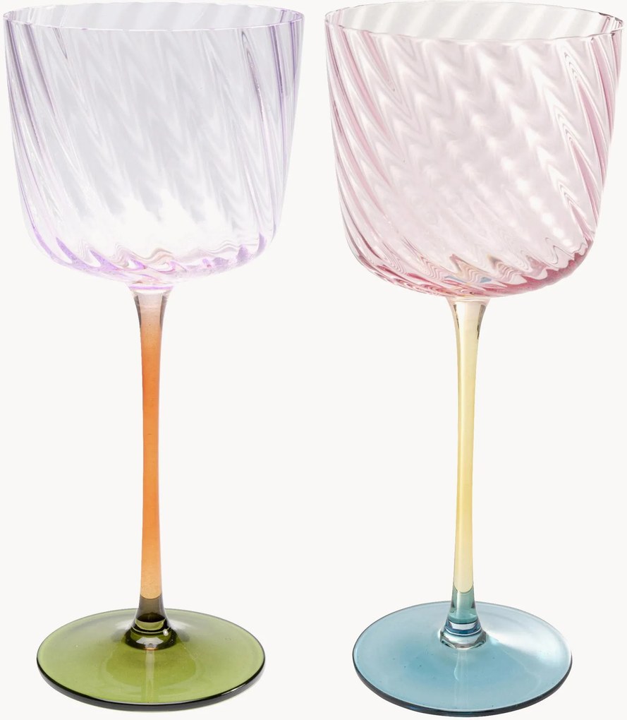 Set di 4 bicchieri da vino Twist