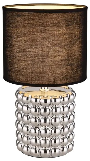 Globo 21626C - Lampada da tavolo VALENTINO 1xE14/40W/230V nero/argento