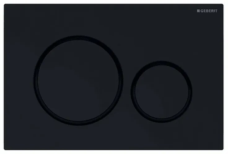 Geberit placca di comando Sigma 20 doppio tasto nero lucido/nero opaco