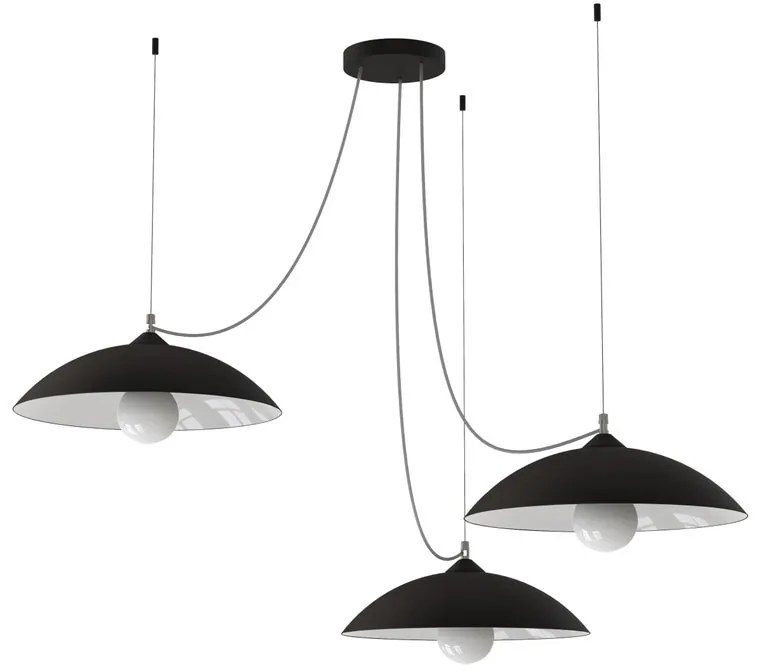 Lampadario Design Dream nero  3x E27 Ø40cm LUMICOM