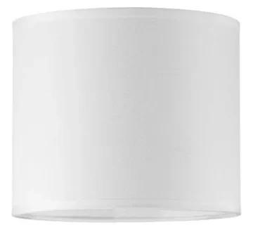 Paralume Cilindro Set Tessuto Bianco D16