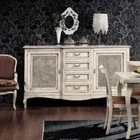 Madia 2 porte 4 cassetti paglia di vienna shabby 200x52x113