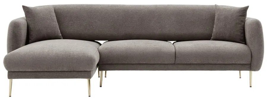 Divano angolare grigio (con penisola a sinistra/con chaise lounge) Simena – Balcab Home