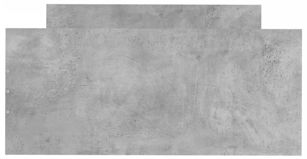 Giroletto grigio cemento 90x190 cm in legno multistrato