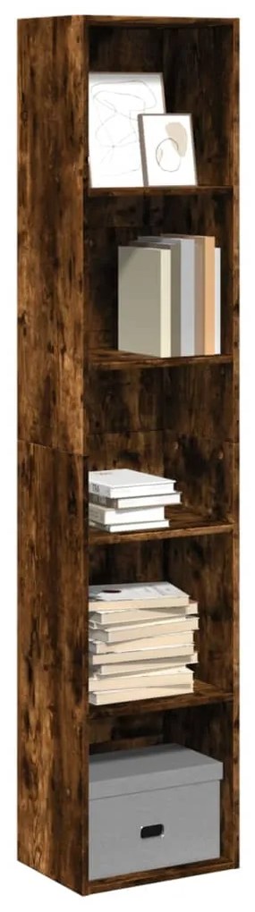 Libreria rovere fumo 40x30x189 cm in legno multistrato