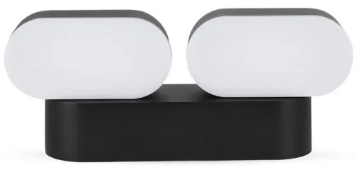 Applique da esterno a LED flessibile 2xLED/12W/230V IP65 nero