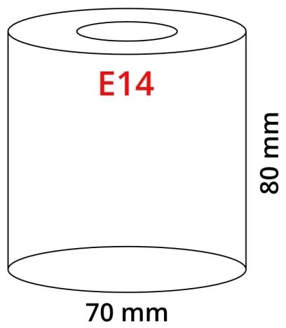EGLO 90255 - Vetro MY CHOICE E14 diametro 7 cm marrone
