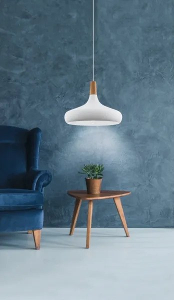 Eglo 96983 - Lampada a sospensione SABINAR 1xE27/60W/230V 400mm bianco