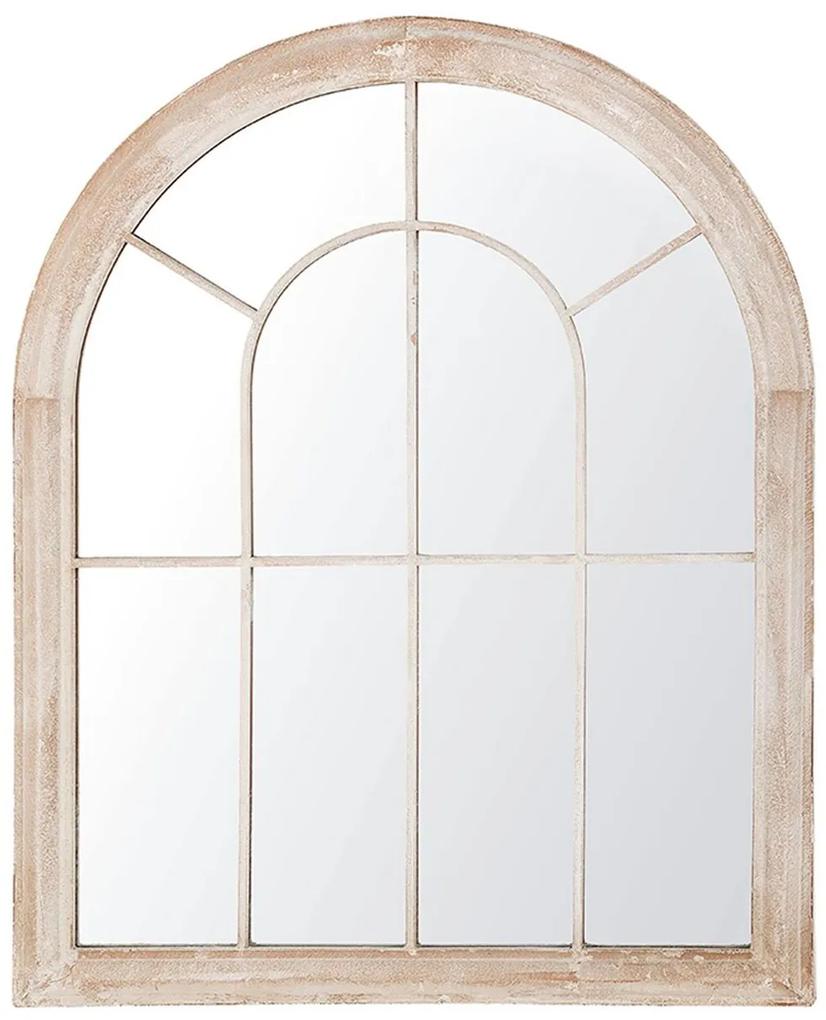 Specchio da parete metallo beige 69 x 88 cm EMBRY Beliani