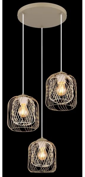 Globo 15965-3HR - Lampadario sospeso a cavo DICHTI 3xE27/40W/230V