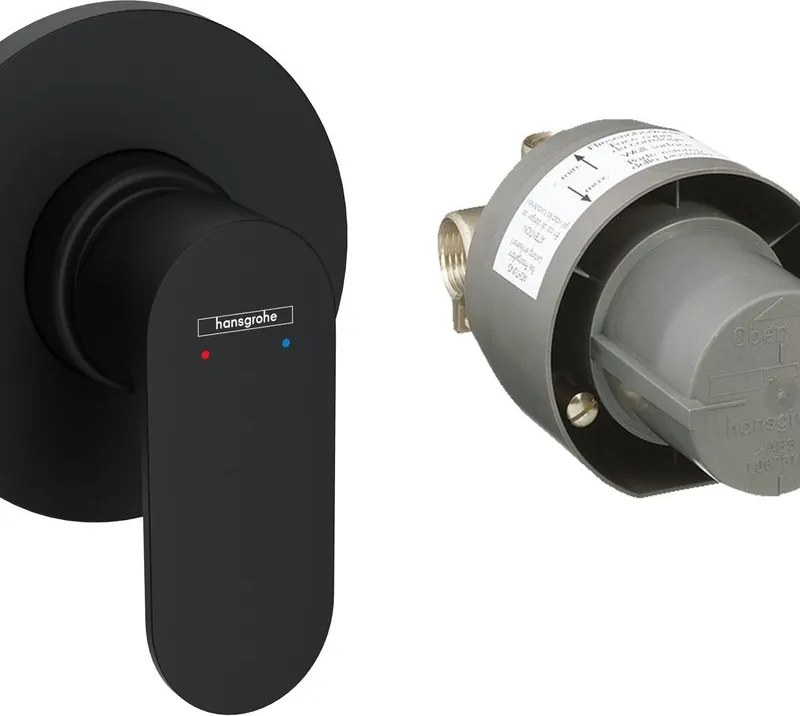 Rubinetto per doccia getto aerato monocomando Stamis nero opaco HANSGROHE