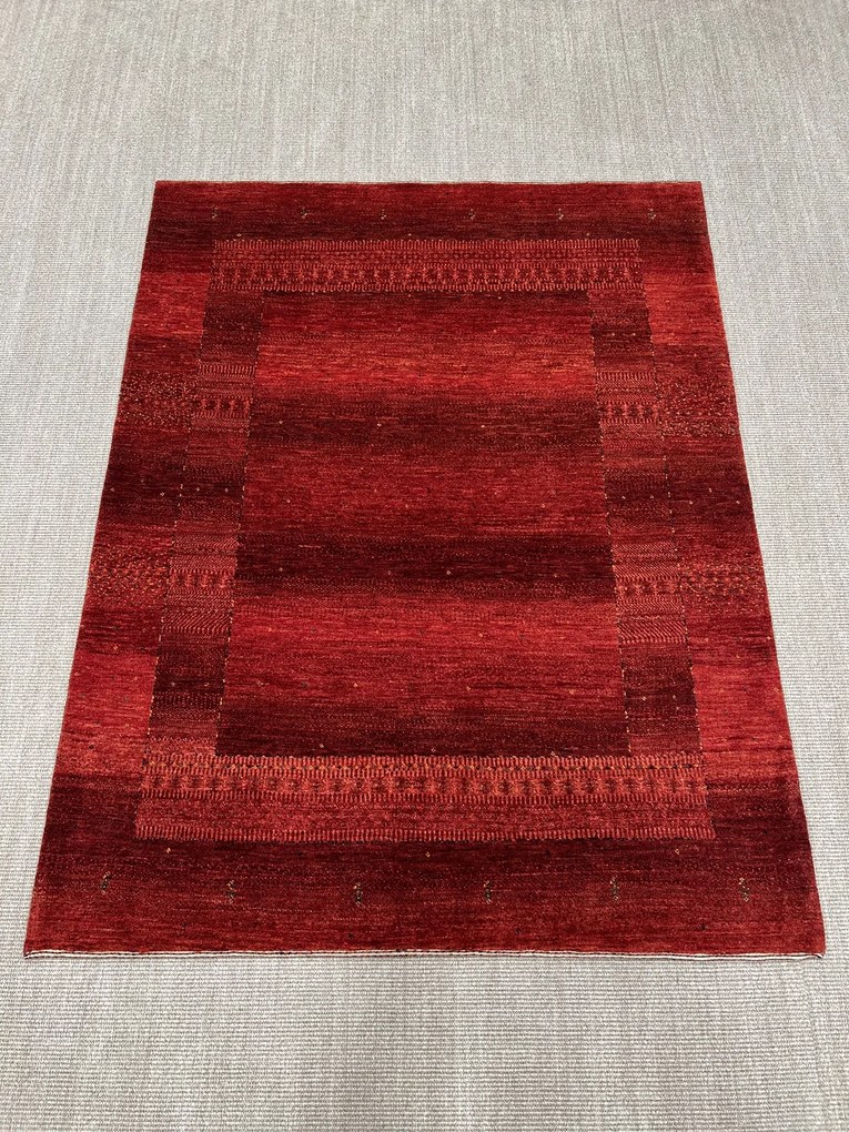 Loribaft Tappeto 190 x 150 Rosso (Iran) Annodato A Mano