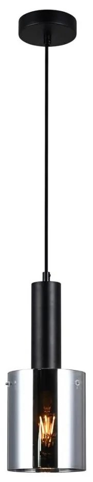 ITALUX PND-5581-1-BK+SG - Lampadario a sospensione con filo SARDO 1xE27/40W/230V nero