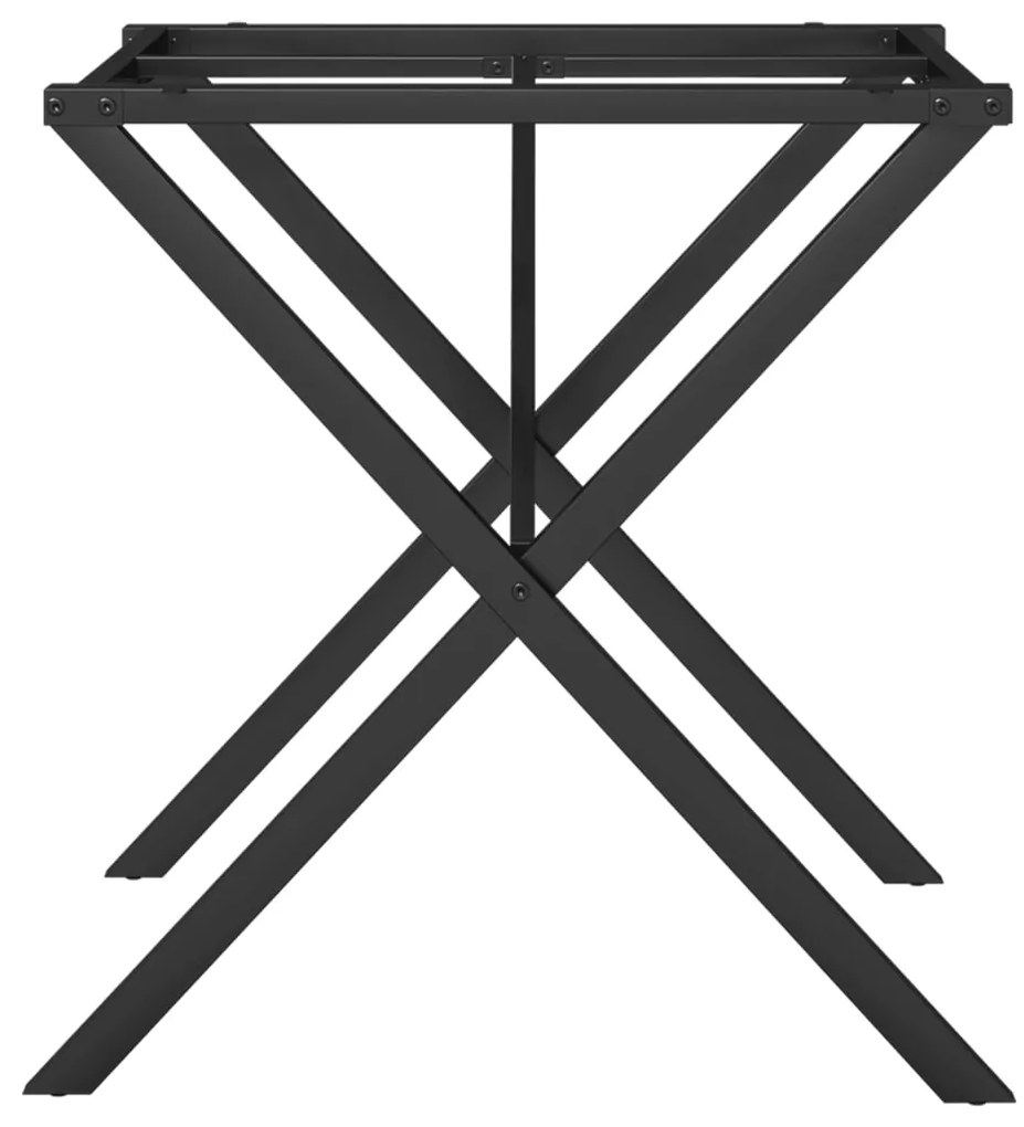 Telaio gambe a x per tavolo da pranzo 60x60x73 cm in ghisa
