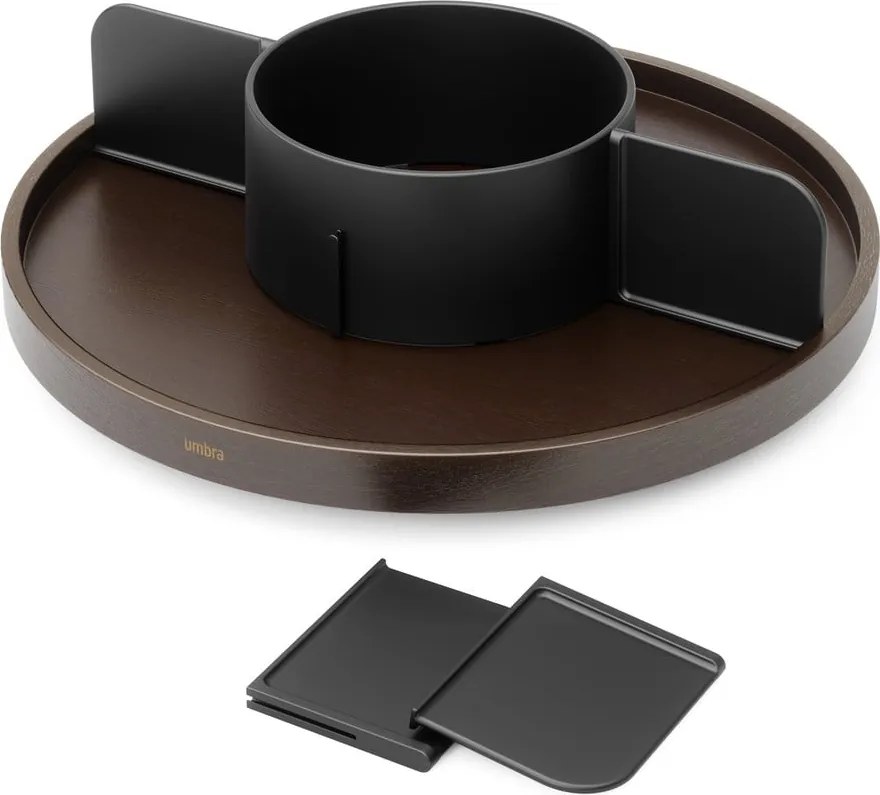 Organizer da bagno rotante in legno nero per cosmetici Bellwood - Umbra