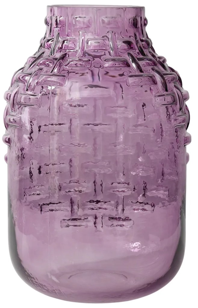 Vaso arredo vetro 28 cm viola