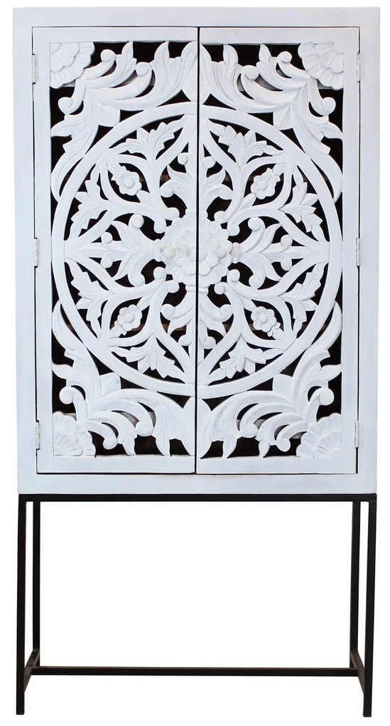 OHM - credenza con decoro 2 ante legno e ferro