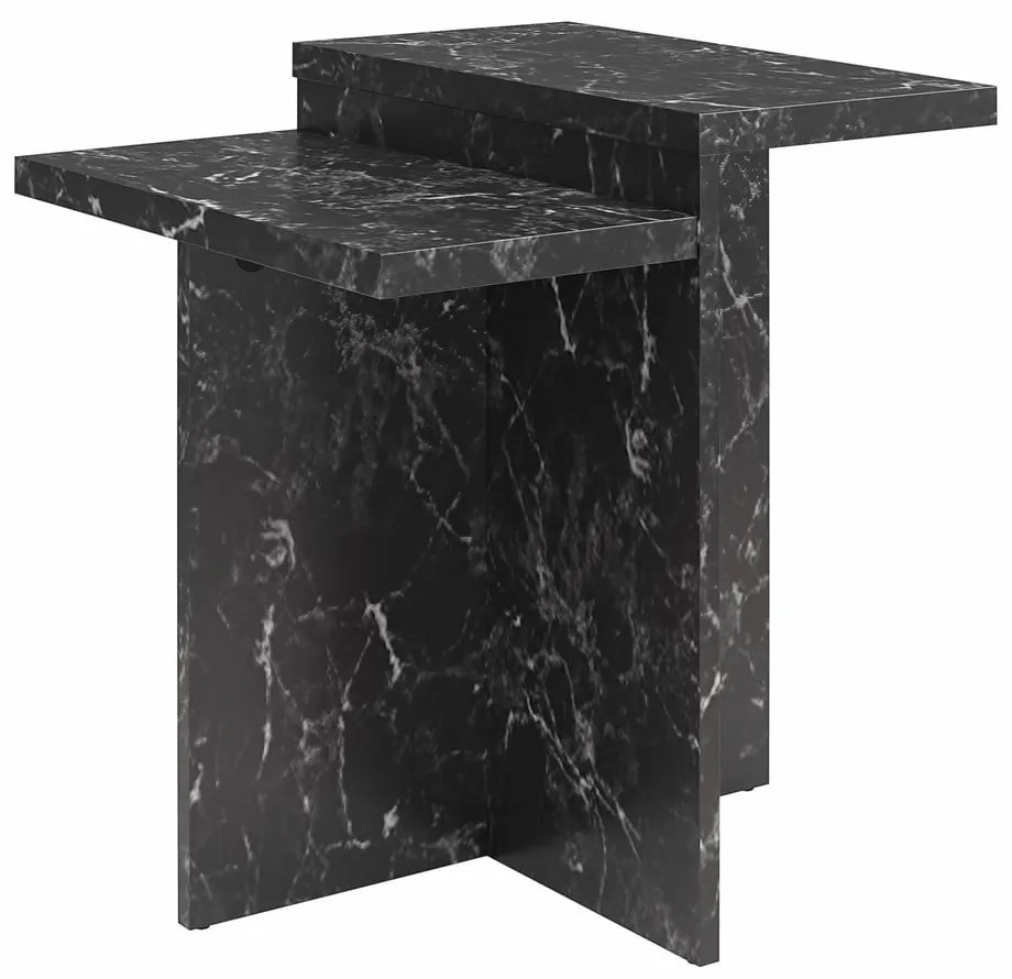 Tavolino nero in marmo 56x56 cm Brielle - CosmoLiving by Cosmopolitan