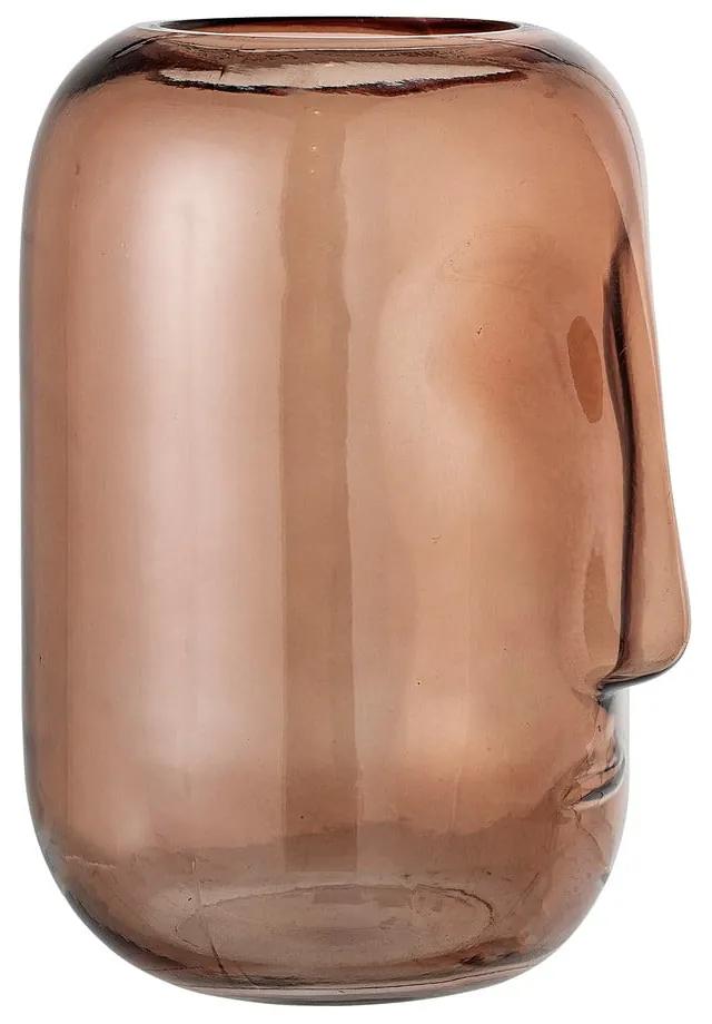 Vaso in vetro marrone Face - Bloomingville