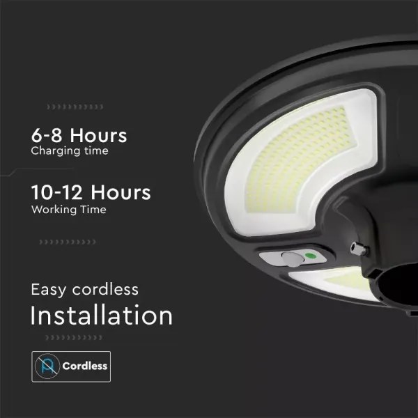 Lampada stradale solare LED con sensore LED/7,5W/3,2V IP65 4000K + +TC