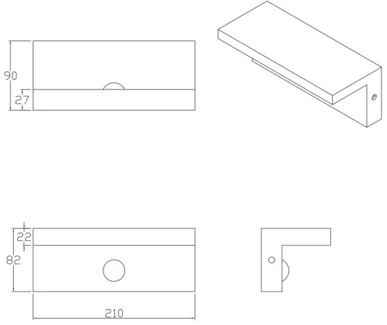 LED Applique da esterno con sensore TESA LED/10W/230V IP54 nero