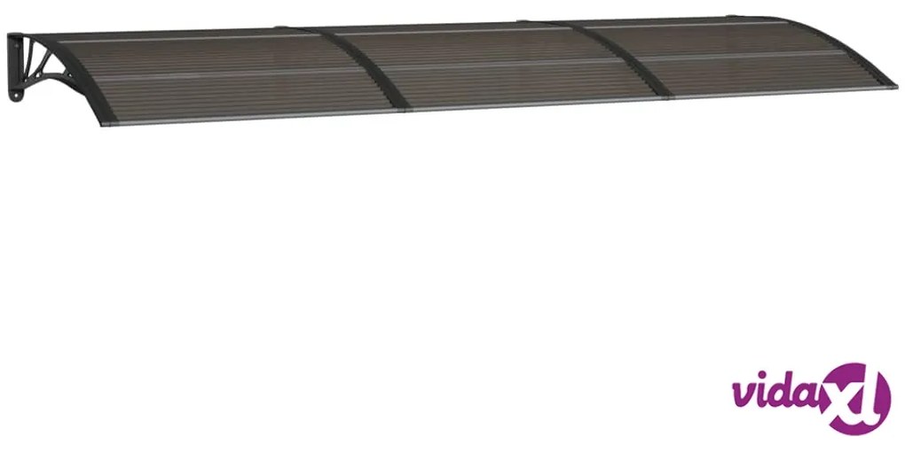 vidaXL Tettoia per Porta Nera 300x100 cm Policarbonato