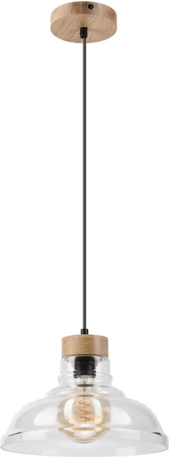 Lampadario a cavo SINGLE 1xE27/60W/230V Ø 28 cm rovere