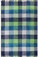 Tappeto moderno sacramento, stile kilim, 100% cotone, verde, 200x140cm