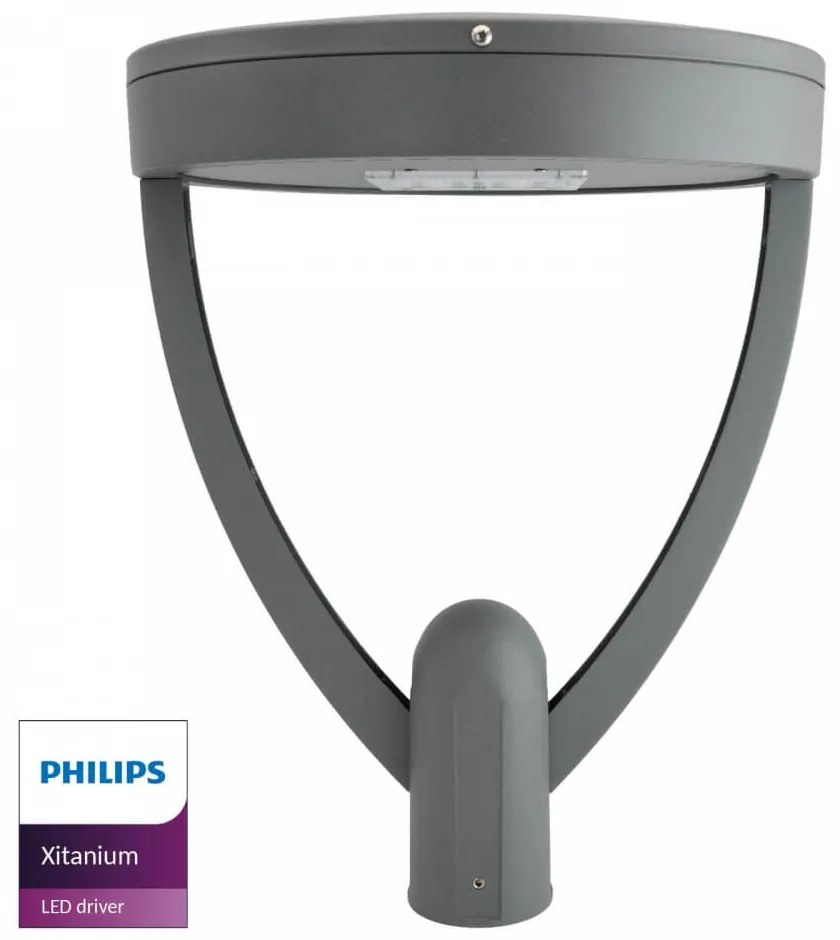 Lampione Stradale LED 65W, Dual Gray, 150lm/W, Dimmerabile 1-10V, Programmabile - PHILIPS Xitanium Colore  Bianco Naturale 4.000K