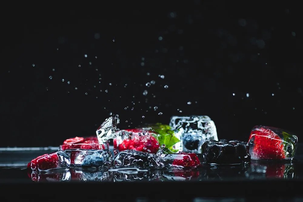 Carta da parati autoadesiva – Cubetti di ghiaccio alla frutta