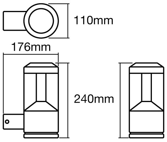 Ledvance - Applique LED da esterno LANTERN 1xLED/12W/230V IP44