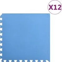 Tappetino a Incastro 12 pz 4,32 m in Schiuma EVA Blu 92465