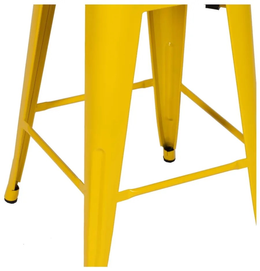 Set di sedie da bar gialla in metallo 2 pz (altezza della seduta 61 cm) – Ixia