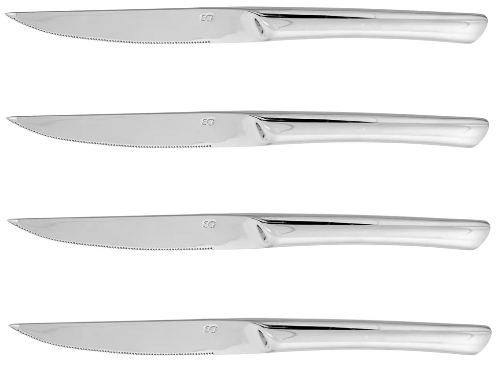 Set 4 coltelli da bistecca acciaio inox Olympe