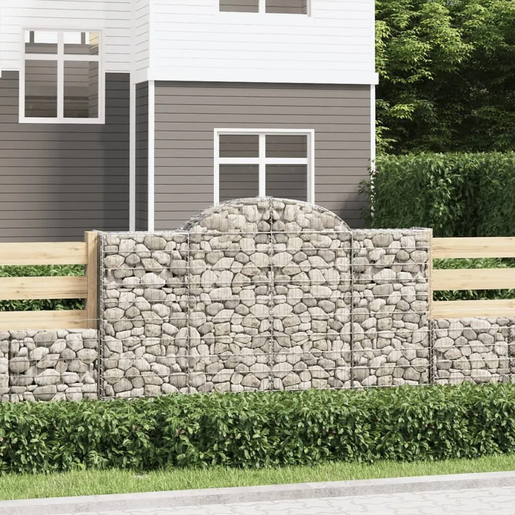 Cesti Gabbioni Ad Arco 15 Pz 200x30x120/140 Cm Ferro Zincato /