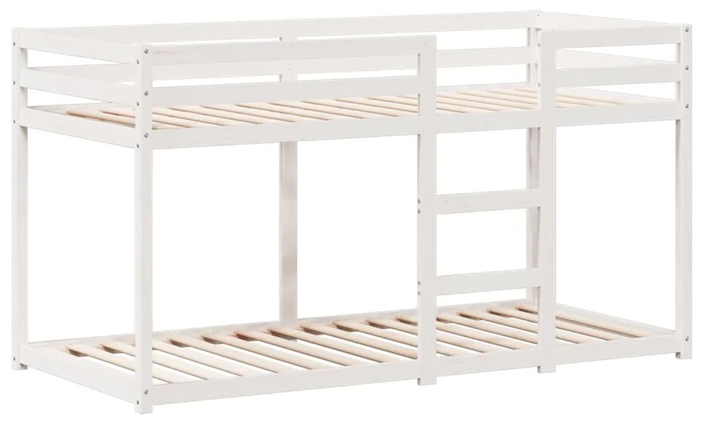 Letto a castello con tetto bianco 75x190 cm legno massello pino